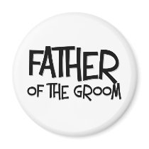 Hipster Father of the Groom Refrigerator Magnet