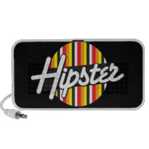 Hipster funky hip Rockabilly design Laptop Speakers
