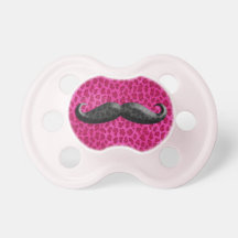 Hipster Girly Pink Cheetah Print And Moustache