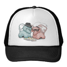 Hipster Hellephant Couple Hat