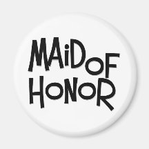 Hipster Maid of Honour Refrigerator Magnets