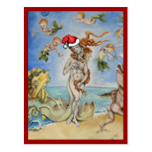 Hipster Re-Birth of Venus Postcard