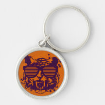 Hipster Tiger Keychains