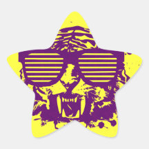 Hipster Tiger Stickers