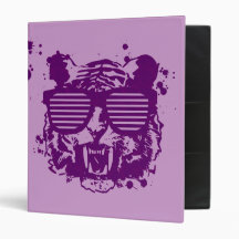 Hipster Tiger Vinyl Binders