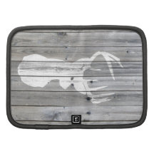 Hipster vintage white deer head on grey wood folio planners