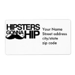 Hipsters Gonna Hip Stache Shipping Label