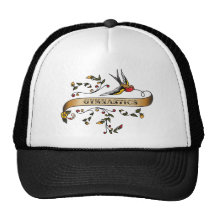 Hirondelle et rouleau avec la gymnastique casquette