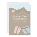 His and Hers Flip Flop Sandals Wedding invitations