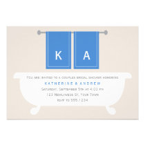 His and Hers Towels Bridal Shower {blue} invitations