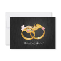 His and Hers Wedding Rings RSVP Cards