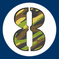 His Camo Numbered Series stickers