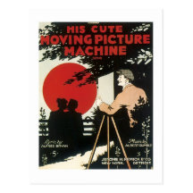 His Cute Moving Picture Machine Vintage Songbook Postcards