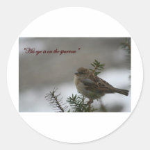 "His eye is on the sparrow" Stickers