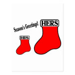 His Hers Stockings Post Cards