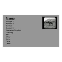 His Horse and His Cattle are His Only Companions Business Card Template