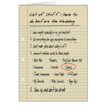 HIS LIST - Be my Usher? Card