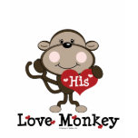 His Love Monkey Funny Valentine's Day T-shirt