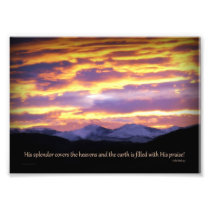 His Splendour Covers The Heavens 5 x 7 print