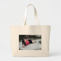 Hispanic Woman Creek Canvas Bag
