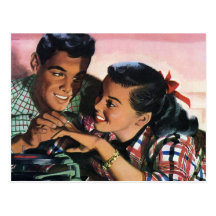 Histoires d'amour, économies de cru la date ! carte postale
