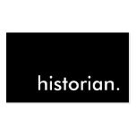 historian. business cards