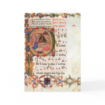 Historiated initial 'P' depicting the Nativity Greeting Cards