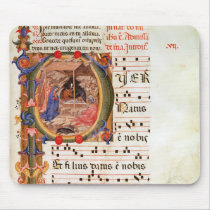 Historiated initial 'P' depicting the Nativity Mouse Pad