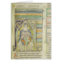 Historiated letter 'A' depicting generations Greeting Card