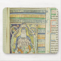 Historiated letter 'A' depicting generations Mousepad
