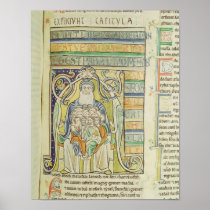 Historiated letter 'A' depicting generations Poster