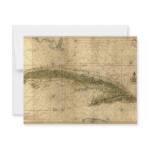 Historic 1639 Map of Cuba by Joan Vinckeboons