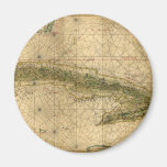 Historic 1639 Map of Cuba by Joan Vinckeboons Fridge Magnet