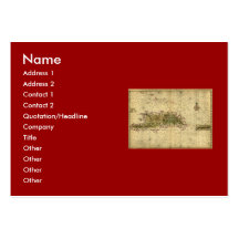 Historic 1639 Map of Hispaniola - Joan Vinckeboons Business Card Templates
