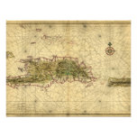 Historic 1639 Map of Hispaniola - Joan Vinckeboons Personalized Announcements