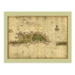 Historic 1639 Map of Hispaniola - Joan Vinckeboons Post Cards