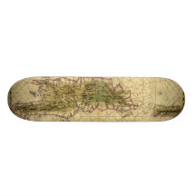 Historic 1639 Map of Hispaniola - Joan Vinckeboons Skateboards