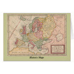 Historic 1721 Map of Europe Greeting Card