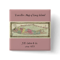 Historic 1855-1857 Travellers Map of Long Island