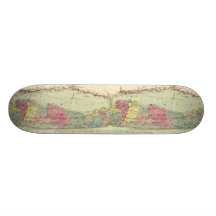 Historic 1855-1857 Travellers Map of Long Island Skateboards
