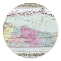 Historic 1855-1857 Travellers Map of Long Island