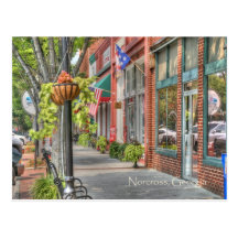 Historic Downtown Norcross: S. Peachtree St. Scene Post Cards