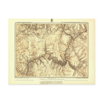 Historic Grand Canyon Map - National Archives Postcard