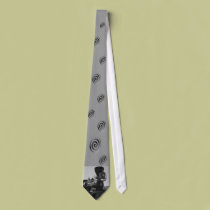 Historic Train Tie, Black and White ties