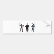Historical Britain England 15th Century Knights Bumper Stickers
