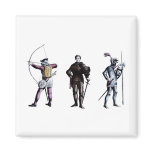 Historical Britain England 15th Century Knights Fridge Magnets