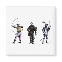 Historical Britain England 15th Century Knights Fridge Magnets