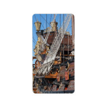 historical galleon personalized address label