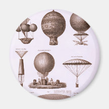 Historical Hot Air Balloon Designs Magnet