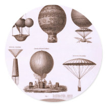 Historical Hot Air Balloon Designs Stickers
